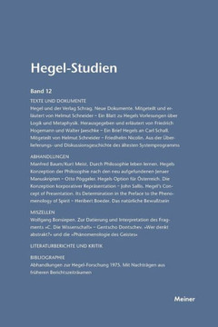 Hegel-Studien / Hegel-Studien Band 12 (1977)