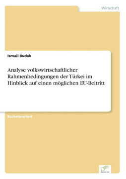 Analyse volkswirtschaftlicher Rahmenbedingungen der Türkei im Hinblick auf einen möglichen EU-Beitritt