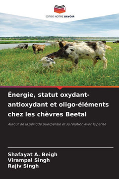 Énergie, statut oxydant-antioxydant et oligo-éléments chez les chèvres Beetal