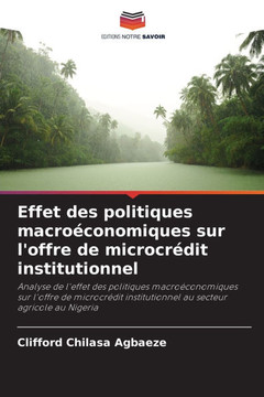 Effet des politiques macro?onomiques sur l'offre de microcr?it institutionnel