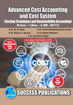 Costing Techniques and Responsibility Accounting, First Year, M.Com, Sem-I-English