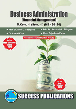 Financial Management, First Year, M.Com, Sem-I-English