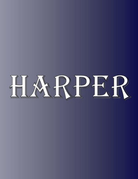 Harper: 100 Pages 8.5"" X 11"" Personalized Name on Notebook College Ruled Line Paper