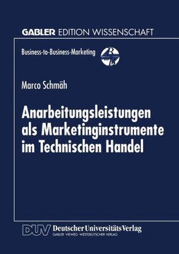 Anarbeitungsleistungen ALS Marketinginstrumente Im Technischen Handel Anarbeitungsleistungen ALS Marketinginstrumente Im Technischen Handel