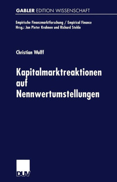 Kapitalmarktreaktionen Auf Nennwertumstellungen Kapitalmarktreaktionen Auf Nennwertumstellungen
