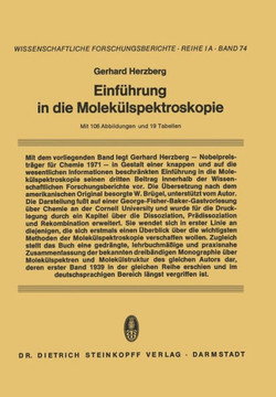 Einführung in Die Molekülspektroskopie: Die Spektren Und Strukturen Von Einfachen Freien Radikalen Einführung in Die Molekülspektroskopie: Die Spektren Und Strukturen Von Einfachen Freien Radikalen