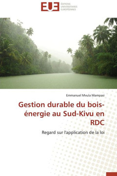Gestion Durable Du Bois-?ergie Au Sud-Kivu En Rdc Gestion Durable Du Bois-?ergie Au Sud-Kivu En Rdc