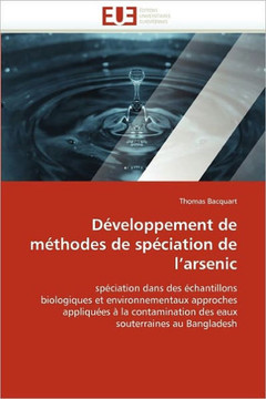 D?eloppement de M?hodes de Sp?iation de l''arsenic