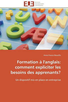 Formation ?l'Anglais: Comment Expliciter Les Besoins Des Apprenants?