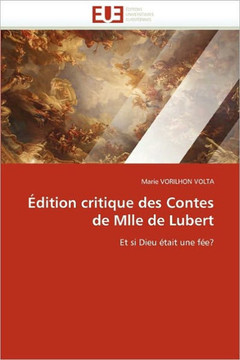 ?ition Critique Des Contes de Mlle de Lubert