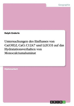 Untersuchungen des Einflusses von Ca(OH)2, CaO, C12A7 und Li2CO3 auf das Hydratationsverhalten von Monocalciumaluminat