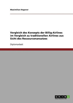 Vergleich des Konzepts der Billig-Airlines im Vergleich zu traditionellen Airlines aus Sicht des Ressourcenansatzes