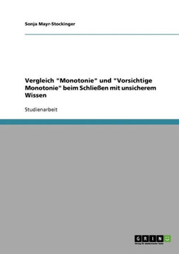 Vergleich Monotonie und Vorsichtige Monotonie beim Schlie?n mit unsicherem Wissen