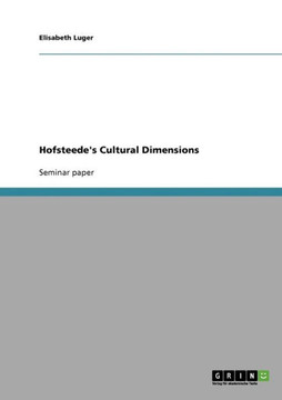 Hofsteede's Cultural Dimensions