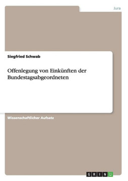 Offenlegung von Eink?ften der Bundestagsabgeordneten