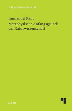 Metaphysische Anfangsgründe der Naturwissenschaft