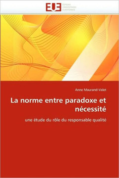 La Norme Entre Paradoxe Et Nécessité