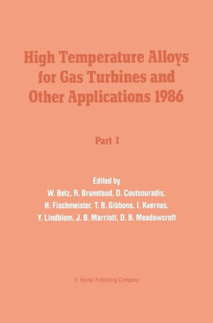 High Temperature Alloys for Gas Turbines and Other Applications 1986
