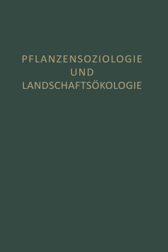 Pflanzensoziologie Und Landschafts?kologie