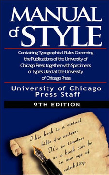 The Chicago Manual of Style by University
