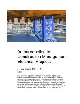 An Introduction to Construction Management: Electrical Projects