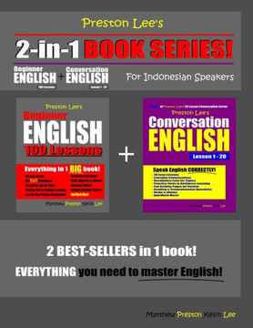 Preston Lee's 2-in-1 Book Series! Beginner English 100 Lessons & Conversation English Lesson 1 - 20 For Indonesian Speakers