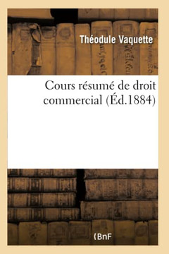 Cours R?sum? de Droit Commercial