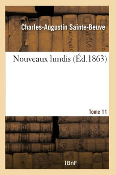 Nouveaux Lundis - Tome 11 Nouveaux Lundis - Tome 11