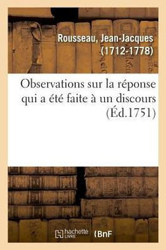 Observations Sur La R?ponse Qui a ?t? Faite ? Un Discours