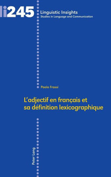 L'Adjectif En Fran?ais Et Sa D?finition Lexicographique