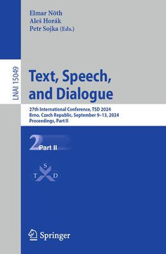 Text, Speech, and Dialogue: 27th International Conference, Tsd 2024, Brno, Czech Republic, September 9-13, 2024, Proceedings, Part II