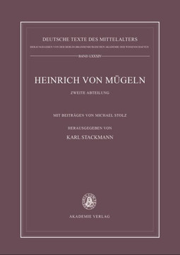 Die kleineren Dichtungen Heinrichs von M?geln