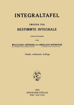Integraltafel: Zweiter Teil Bestimmte Integrale