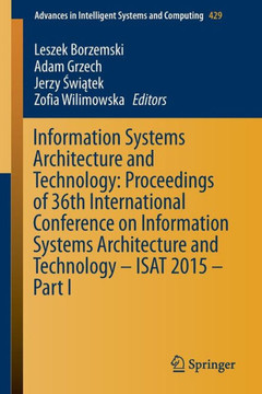 Information Systems Architecture and Technology: Proceedings of 36th International Conference on Information Systems Architecture and Technology - Isa