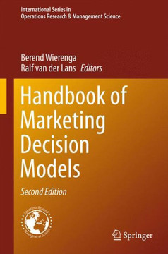 Handbook of Marketing Decision Models Handbook of Marketing Decision Models