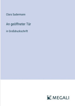 An ge?ffneter T?r: in Gro?druckschrift
