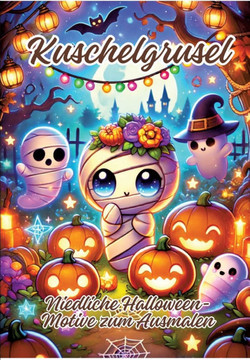 Kuschelgrusel: Niedliche Halloween-Motive zum Ausmalen