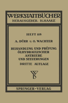 Behandlung Und Pr?fung ?lhydraulischer Antriebe Und Steuerungen