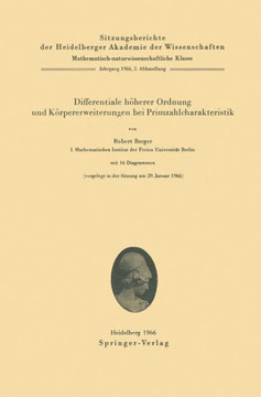 Differentiale H?herer Ordnung Und K?rpererweiterungen Bei Primzahlcharakteristik Differentiale H?herer Ordnung Und K?rpererweiterungen Bei Primzahlcharakteristik