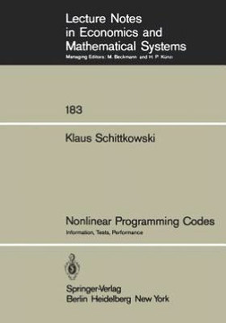 Nonlinear Programming Codes: Information, Tests, Performance