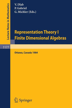Representation Theory I. Proceedings of the Fourth International Conference on Representations of Algebras, Held in Ottawa, Canada, August 16-25, 1984