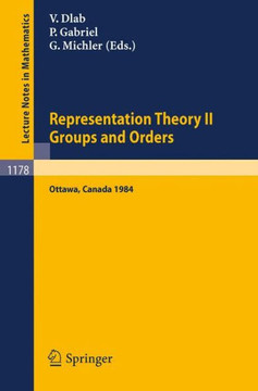 Representation Theory II. Proceedings of the Fourth International Conference on Representations of Algebras, Held in Ottawa, Canada, August 16-25, 198
