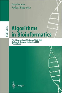 Algorithms in Bioinformatics: Third International Workshop, Wabi 2003, Budapest, Hungary, September 15-20, 2003, Proceedings