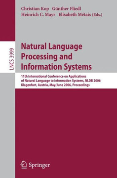 Natural Language Processing and Information Systems: 11th International Conference on Applications of Natural Language to Information Systems, Nldb 20