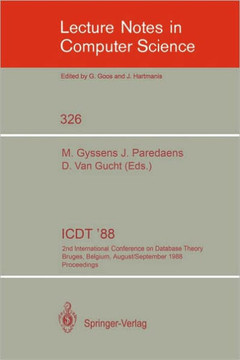 Icdt '88: 2nd International Conference on Database Theory, Bruges, Belgium, August 31-September 2, 1988. Proceedings
