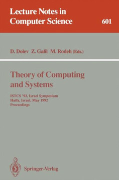 Theory of Computing and Systems: Istcs '92, Israel Symposium, Haifa, Israel, May 27-28, 1992. Proceedings