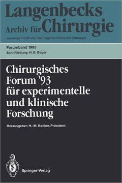 Chirurgisches Forum '93 F?r Experimentelle Und Klinische Forschung: 110. Kongre? Der Deutschen Gesellschaft F?r Chirurgie M?nchen, 13.-17. April 1993