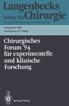 111. Kongre? Der Deutschen Gesellschaft F?r Chirurgie M?nchen, 5.-9. April 1994