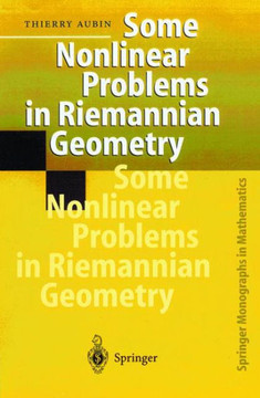 Some Nonlinear Problems in Riemannian Geometry