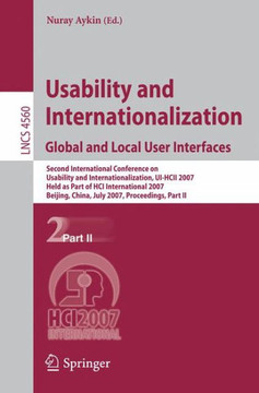 Usability and Internationalization. Global and Local User Interfaces: Second International Conference on Usability and Internationalization, Ui-Hcii 2